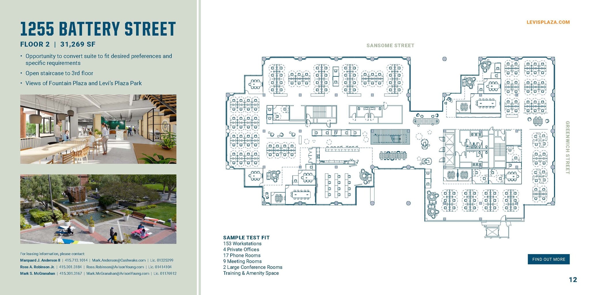 1255 Battery St, San Francisco, CA à louer Plan d’étage– Image 1 sur 1