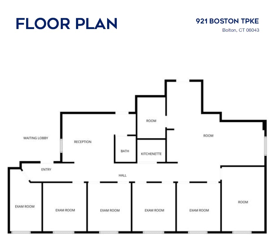 921 Boston Tpke, Bolton, CT à louer Plan d’étage– Image 1 sur 1
