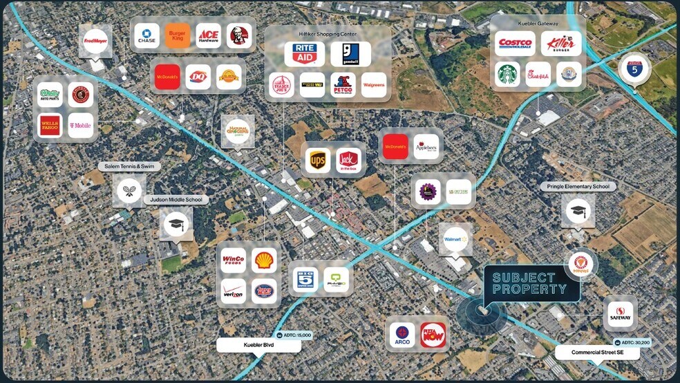 5503 Commercial St SE, Salem, OR à vendre - Aérien – Image 2 sur 2