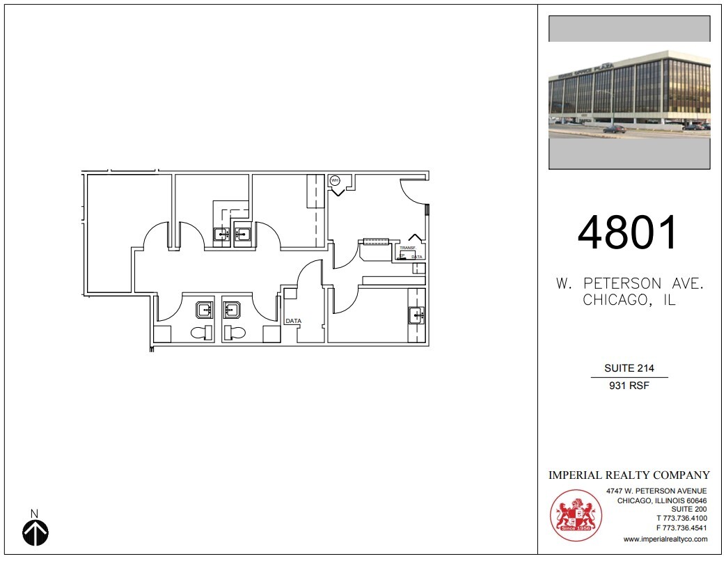 4801 W Peterson Ave, Chicago, IL à louer Plan d’étage– Image 1 sur 5