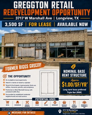 Plus de détails pour 3717 W Marshall Ave, Longview, TX - Local commercial à louer