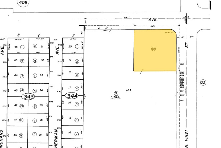 5785 N 1st St, Fresno, CA à louer - Plan cadastral – Image 3 sur 5