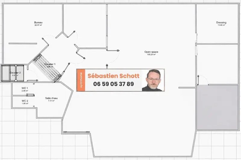 Local commercial dans Paris à vendre Plan d’étage– Image 1 sur 2
