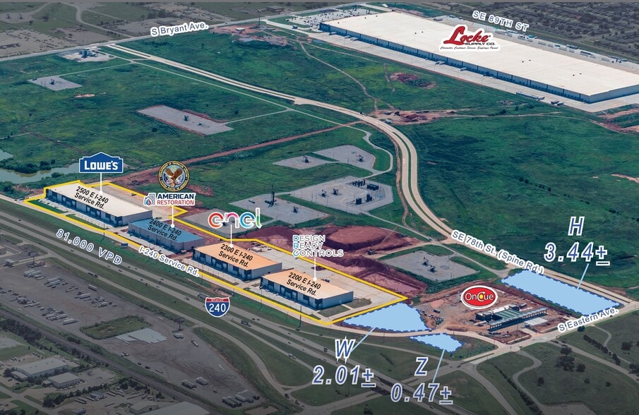 I-240, Oklahoma City, OK à vendre - Aérien – Image 1 sur 2