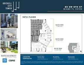80 SW 8th St, Miami, FL à louer Plan de site– Image 1 sur 1
