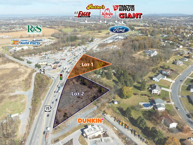 Route 15 @ Route 74, Dillsburg, PA à louer - Aérien – Image 3 sur 4