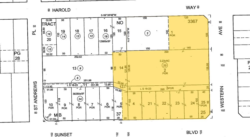 5525 W Sunset Blvd, Los Angeles, CA à louer - Plan cadastral – Image 3 sur 5