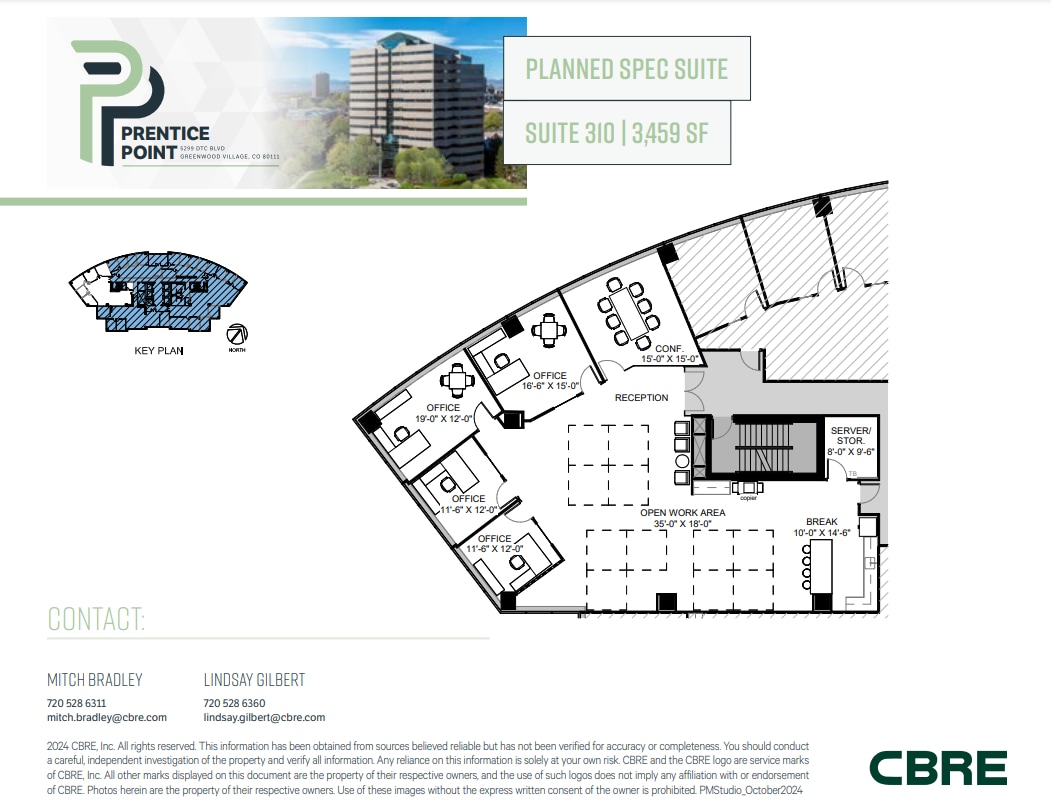 5299 Dtc Blvd, Greenwood Village, CO à louer Plan d’étage– Image 1 sur 1