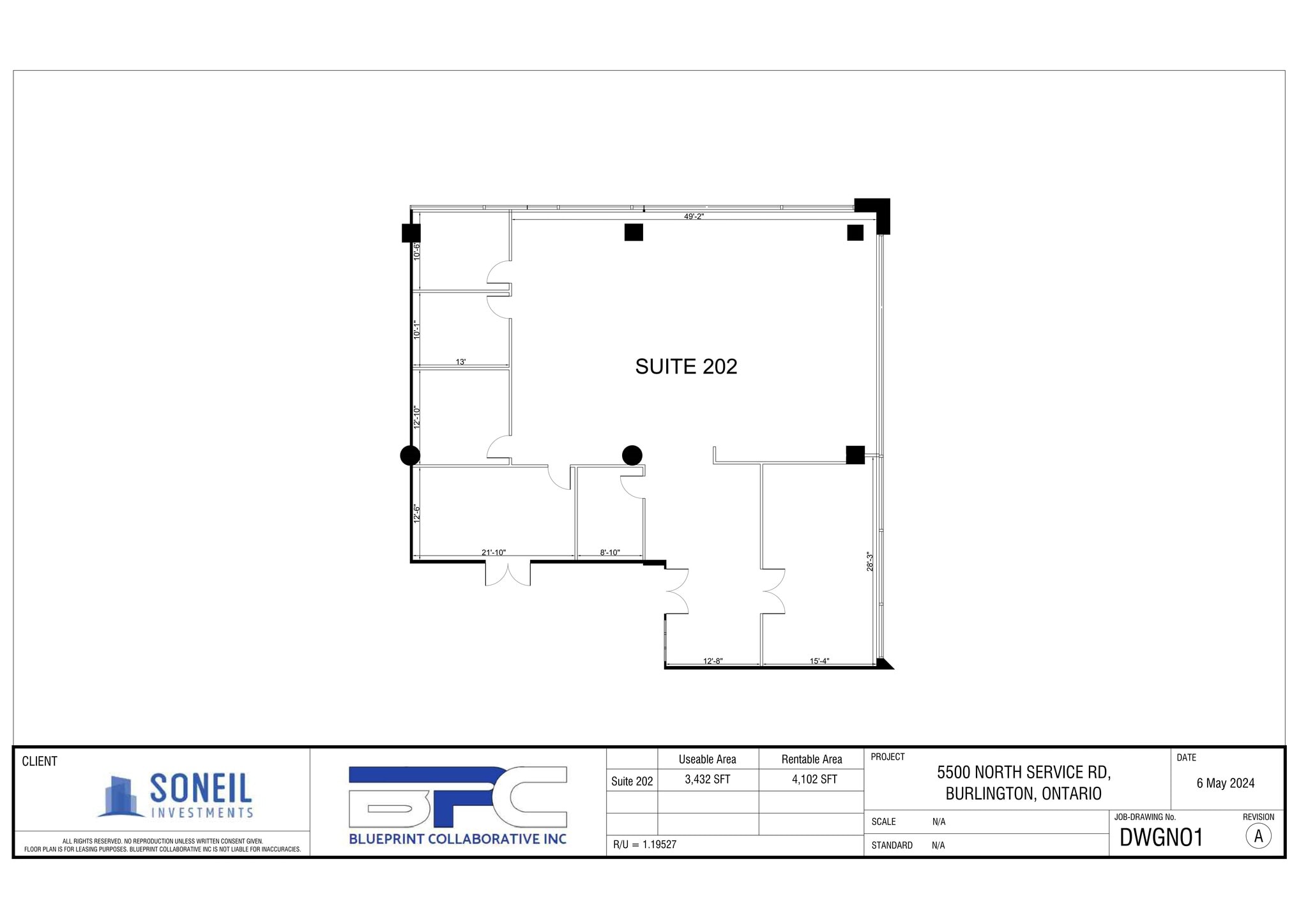 5500 N Service Rd, Burlington, ON à louer Plan de site– Image 1 sur 15