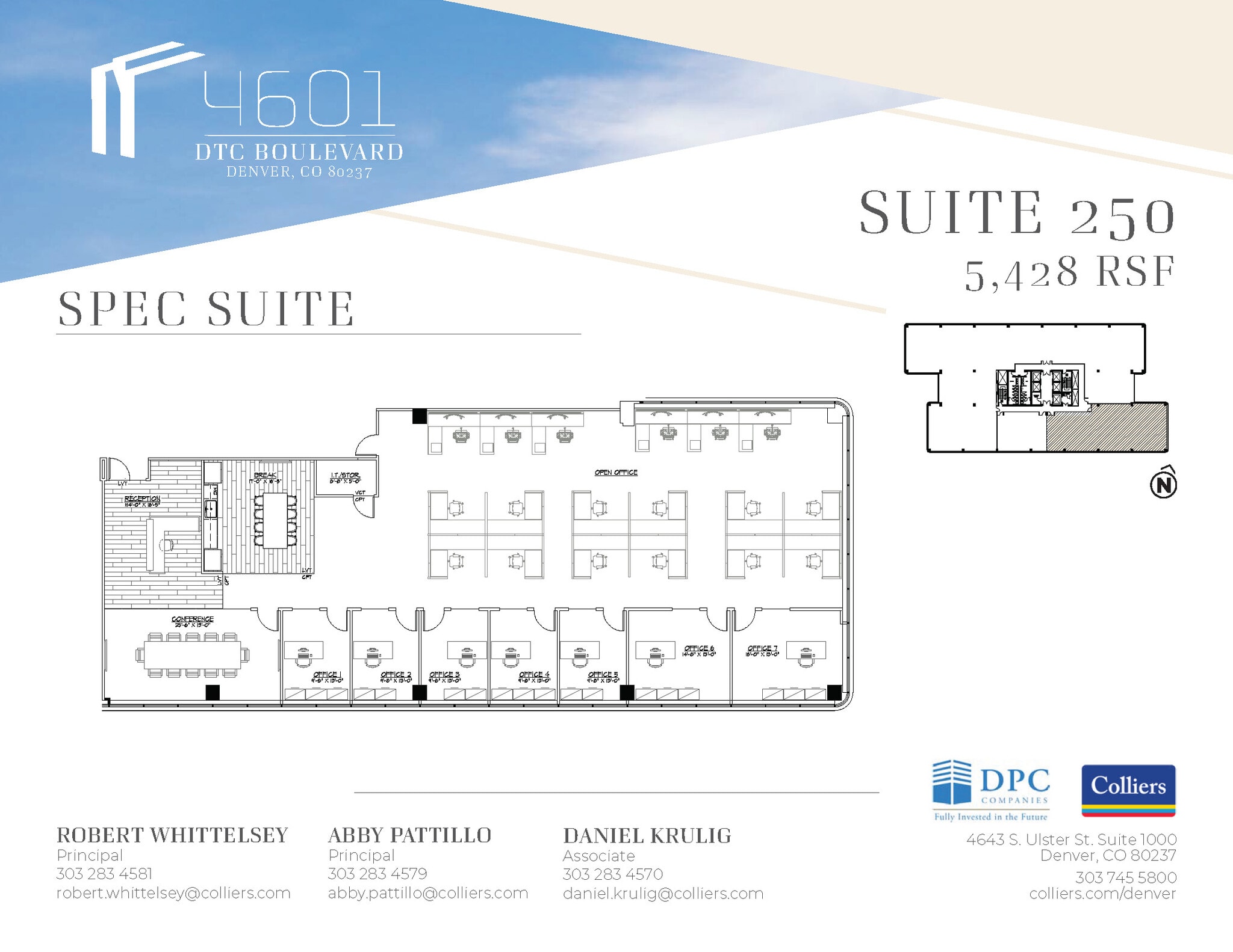 4601 Dtc Blvd, Denver, CO à louer Plan d’étage– Image 1 sur 1