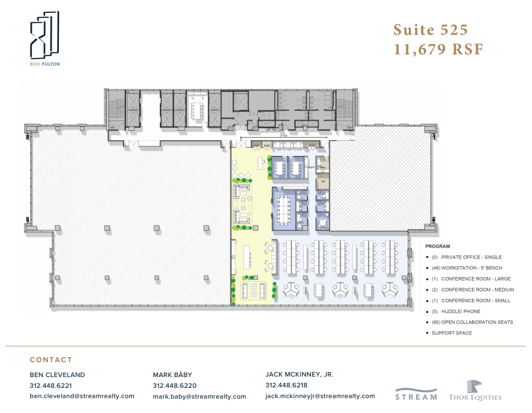 800 W Fulton St, Chicago, IL à louer Plan d’étage– Image 1 sur 1