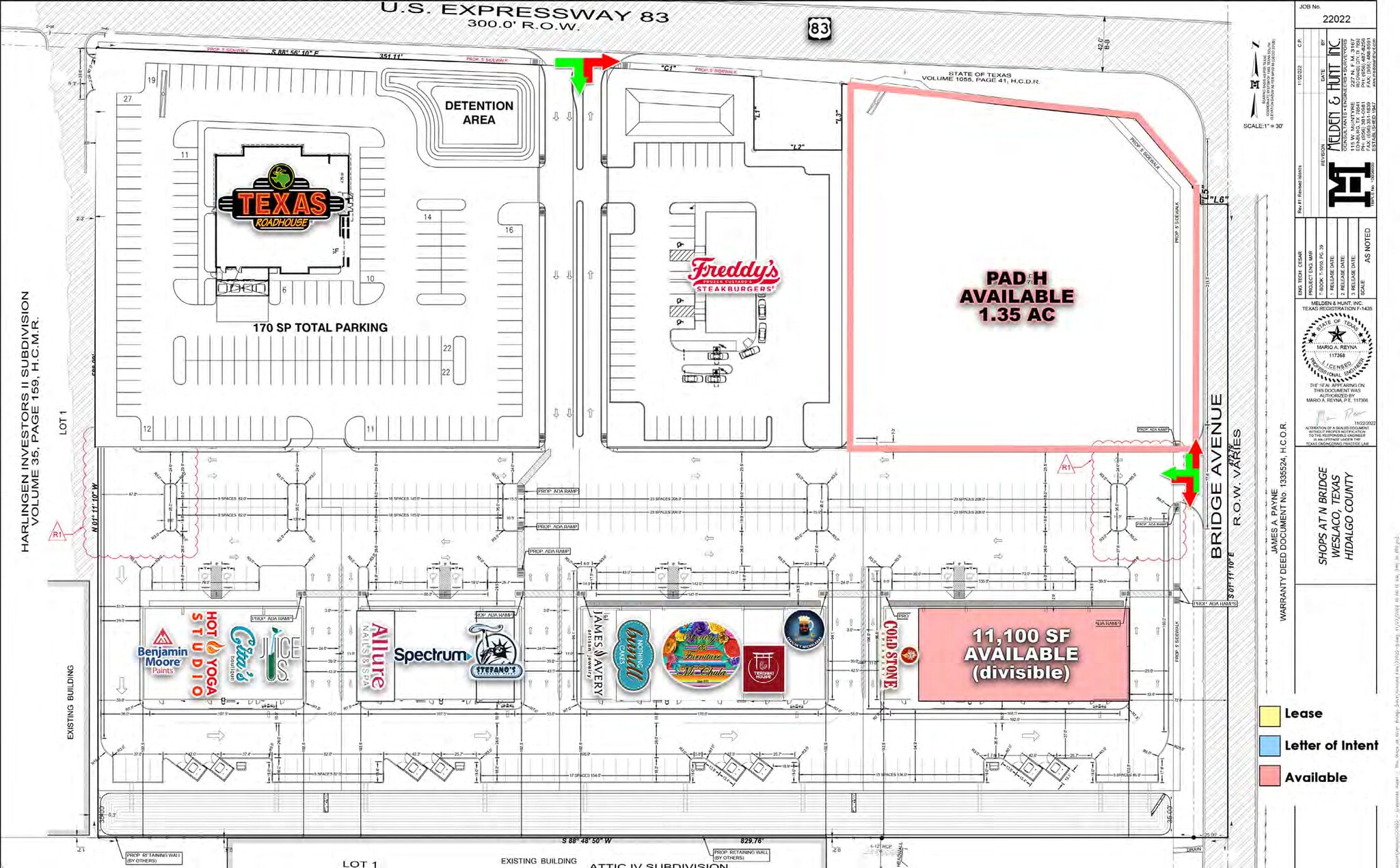 736 S Bridge Ave, Weslaco, TX à louer Plan de site– Image 1 sur 5