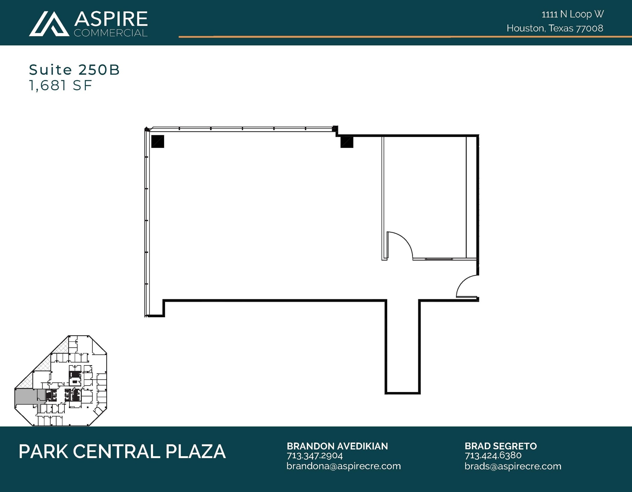 1111 N Loop W, Houston, TX à louer Plan d’étage– Image 1 sur 1