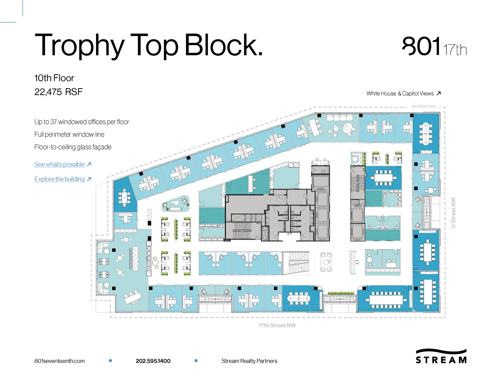 801 17th St NW, Washington, DC à louer Plan d’étage– Image 1 sur 1