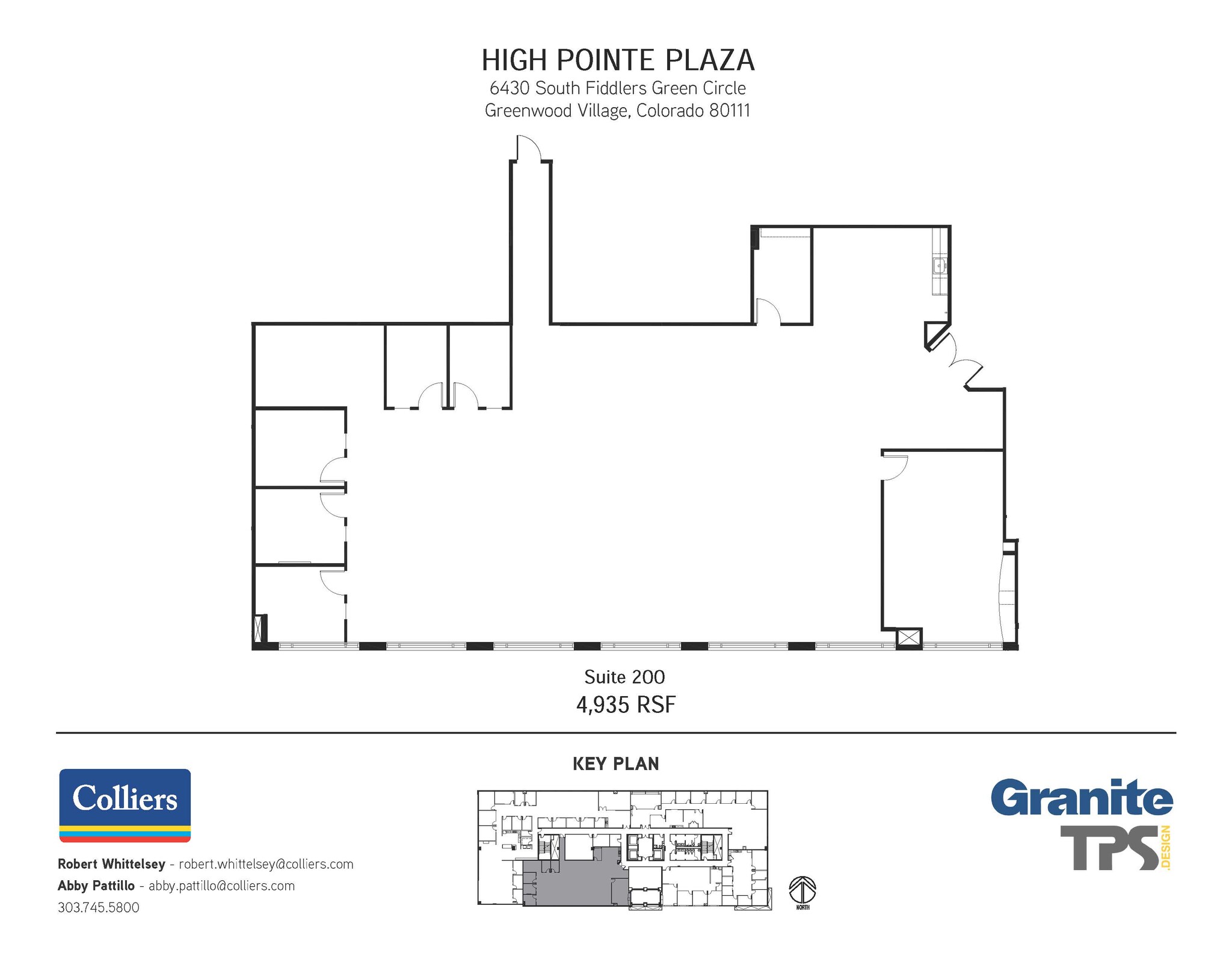 6430 S Fiddlers Green Cir, Greenwood Village, CO à louer Plan d’étage– Image 1 sur 1