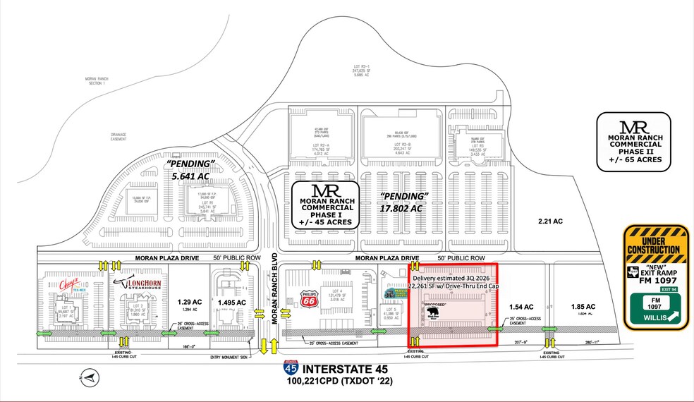 I-45 & FM 1097, Willis, TX à louer - Plan de site – Image 3 sur 4