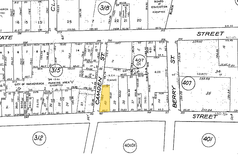 275-283 Main St, Hackensack, NJ à vendre - Plan cadastral – Image 3 sur 6