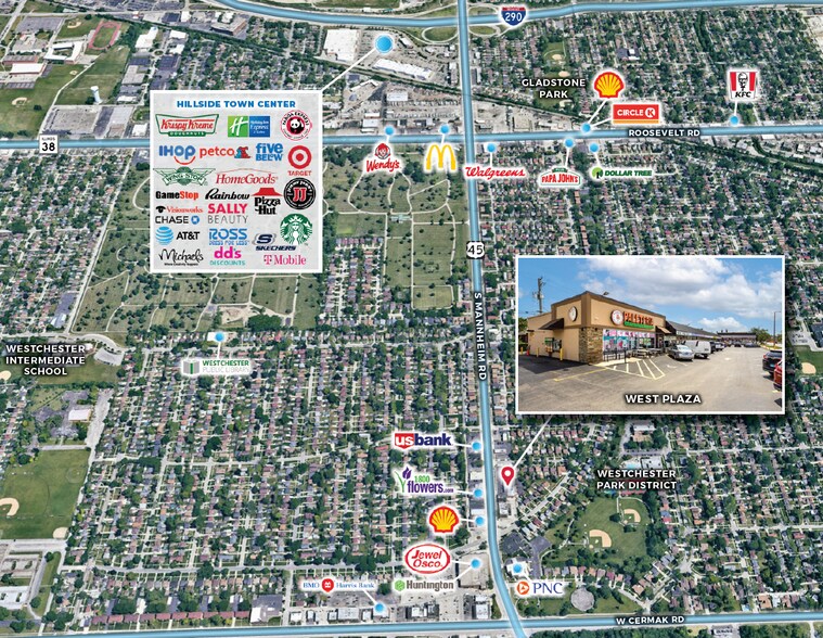 1901-1925 S Mannheim Rd, Westchester, IL à vendre - Aérien – Image 3 sur 24