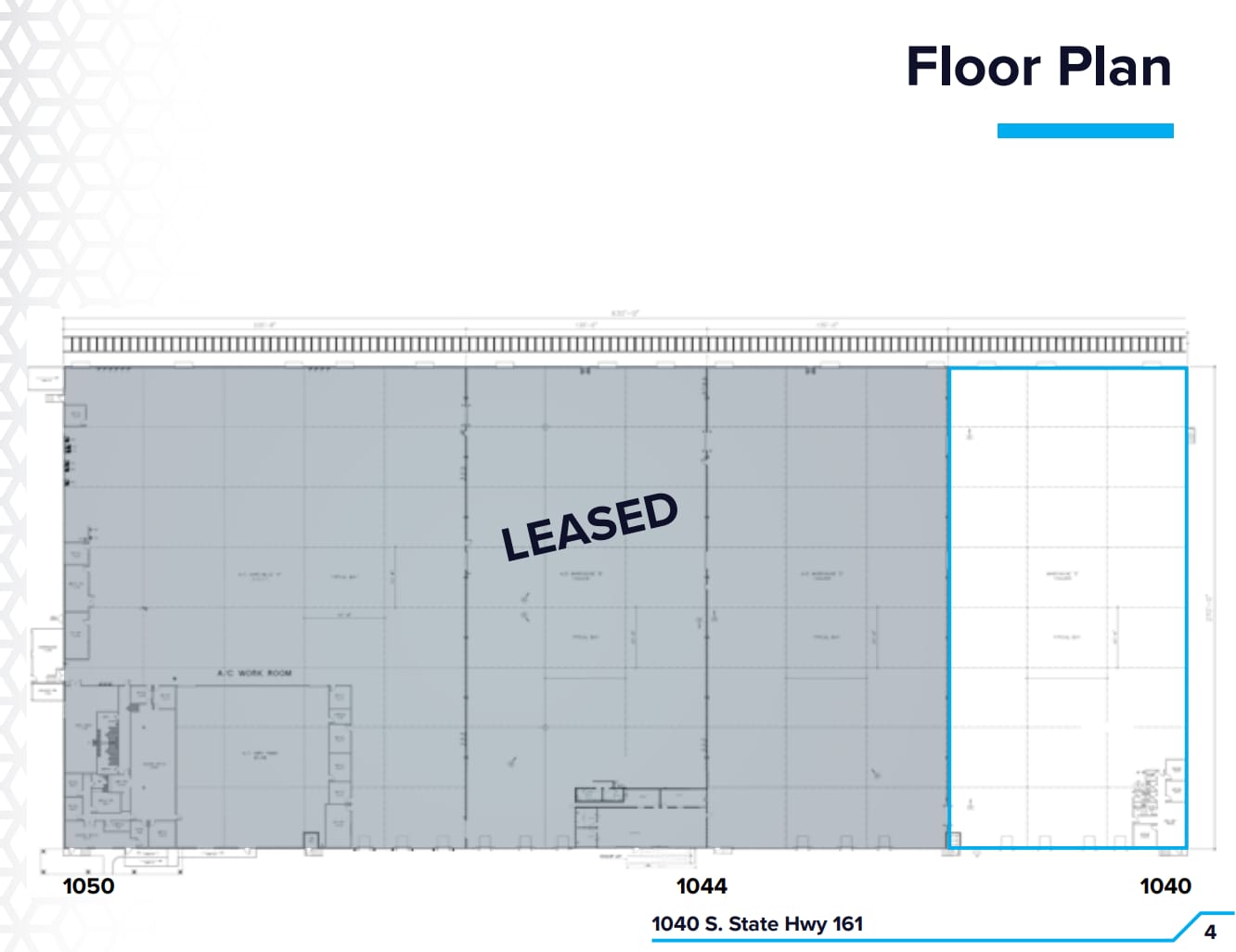 1040-1050 S State Highway 161, Grand Prairie, TX à louer Plan d’étage– Image 1 sur 1