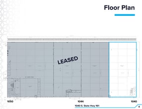 1040-1050 S State Highway 161, Grand Prairie, TX à louer Plan d’étage– Image 1 sur 1