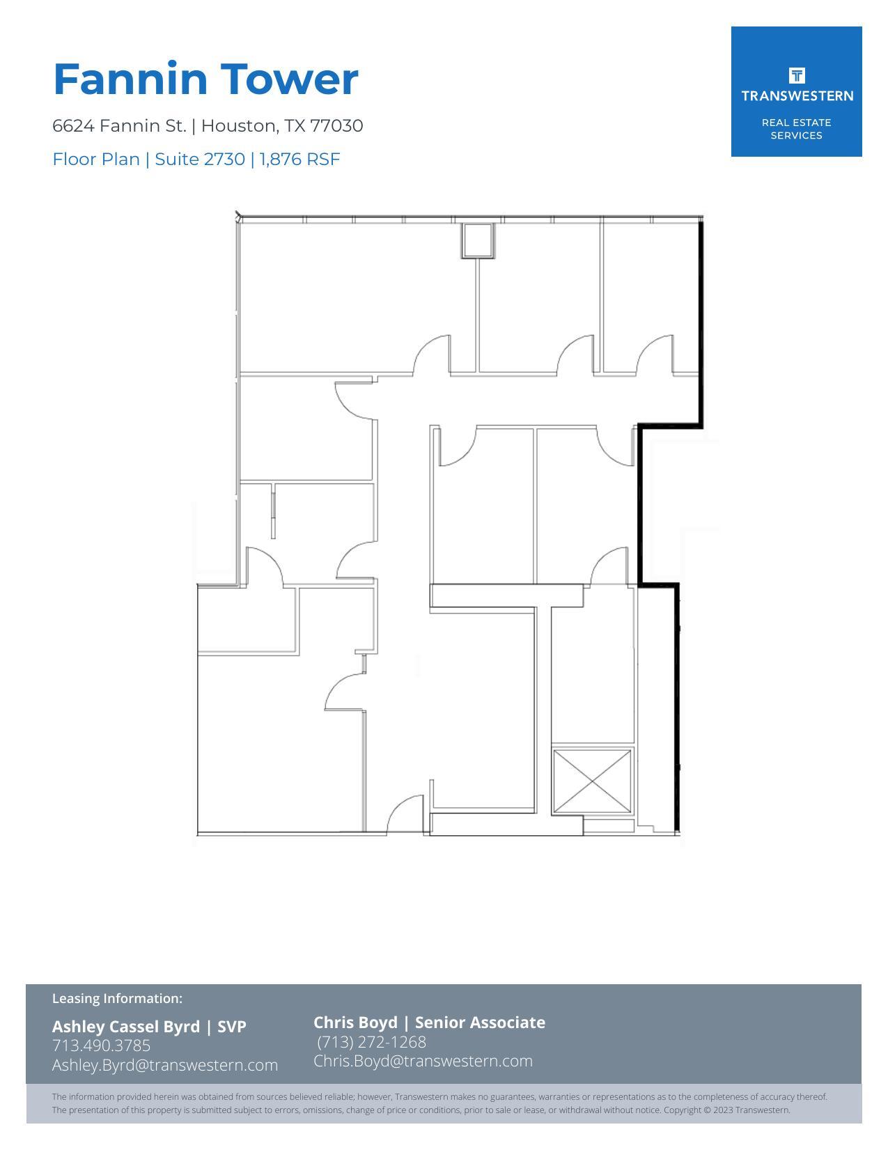 6624 Fannin St, Houston, TX à louer Plan d’étage– Image 1 sur 1