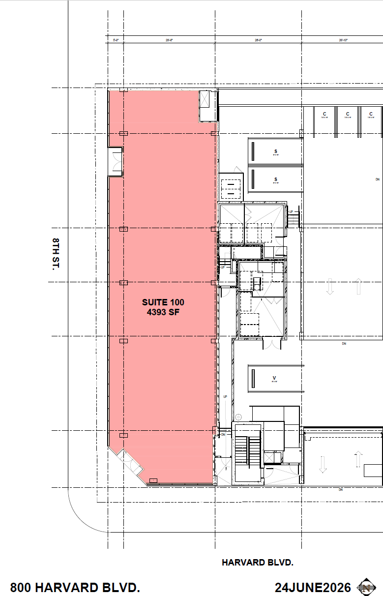800 S Harvard Blvd, Los Angeles, CA à louer Plan d’étage– Image 1 sur 1
