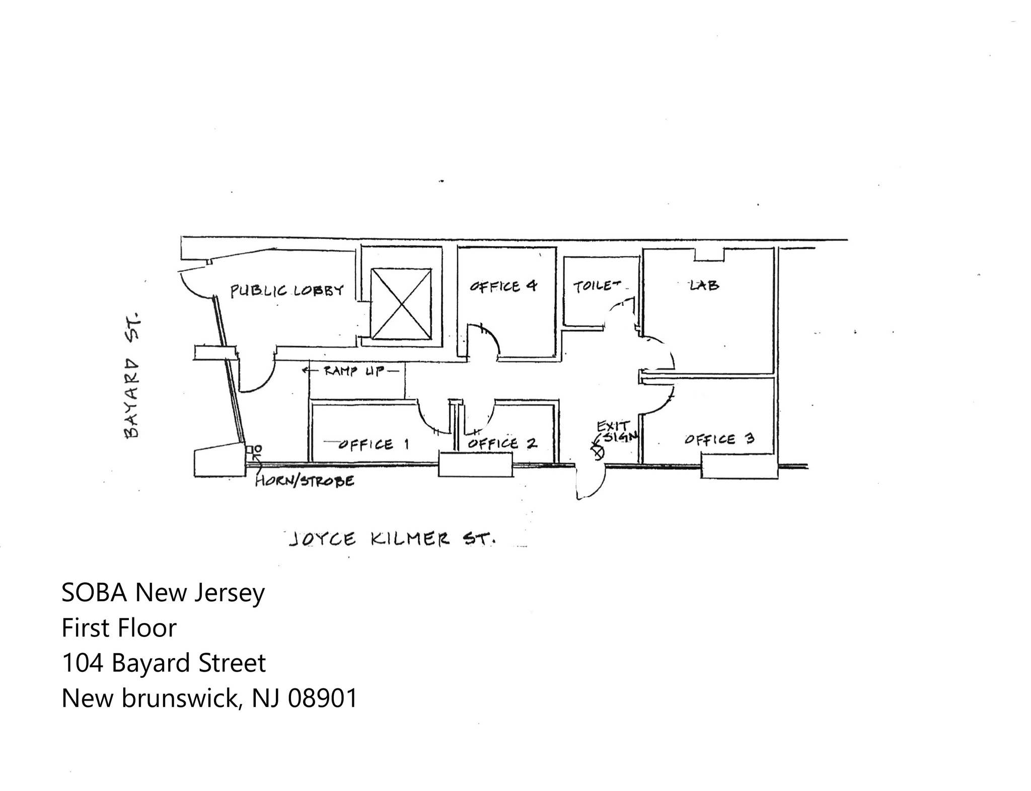 104 Bayard St, New Brunswick, NJ à louer Plan d’étage– Image 1 sur 1