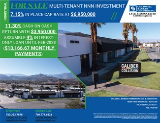 Plus de détails pour 68945 Perez Rd, Cathedral City, CA - Industriel/Logistique à vendre