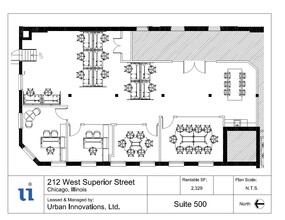 212 W Superior St, Chicago, IL à louer Plan d’étage– Image 1 sur 7