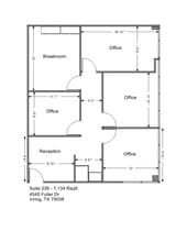 4545 Fuller Dr, Irving, TX à louer Plan d’étage– Image 1 sur 1