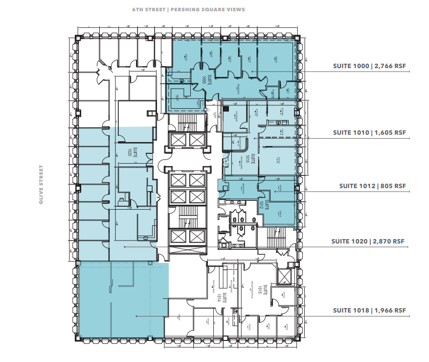 606 S Olive St, Los Angeles, CA à louer Plan d’étage– Image 1 sur 1