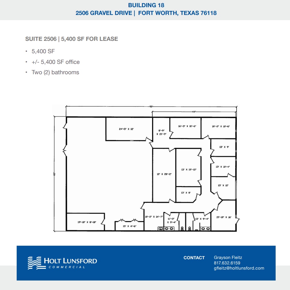 2501-2519 Gravel Dr, Fort Worth, TX à louer Plan d’étage– Image 1 sur 1