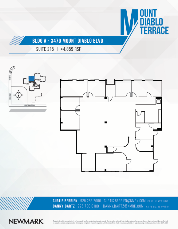 3470 Mt Diablo Blvd, Lafayette, CA à louer Plan d’étage– Image 1 sur 1