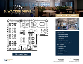 125 S Wacker Dr, Chicago, IL à louer Plan d’étage– Image 1 sur 11