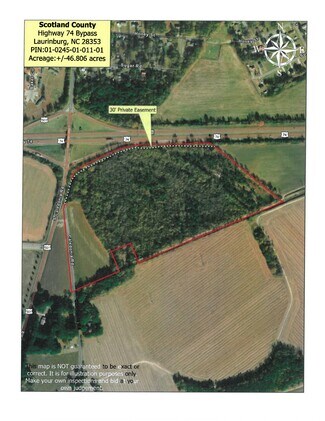 Plus de détails pour Highway 74 By-Pass Frontage & Visibilty, Laurinburg, NC - Terrain à louer
