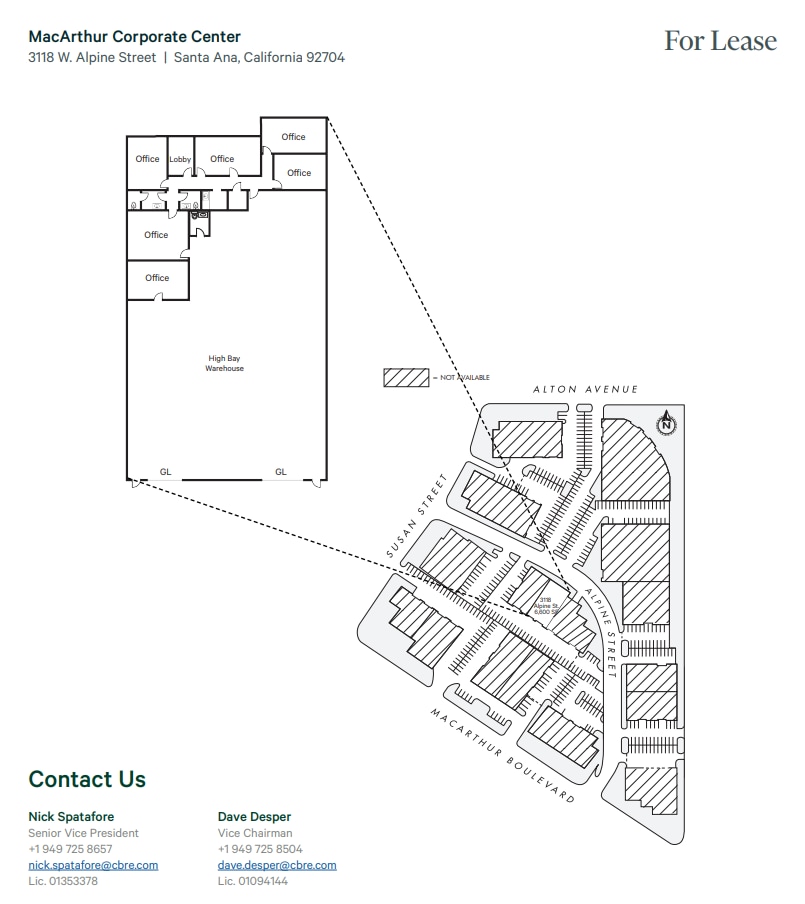 3101 W MacArthur Blvd, Santa Ana, CA à louer Plan d’étage– Image 1 sur 1
