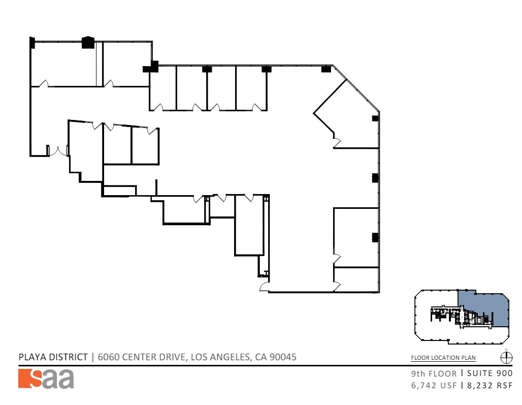 6100 Center Dr, Los Angeles, CA à louer Plan d’étage– Image 1 sur 1
