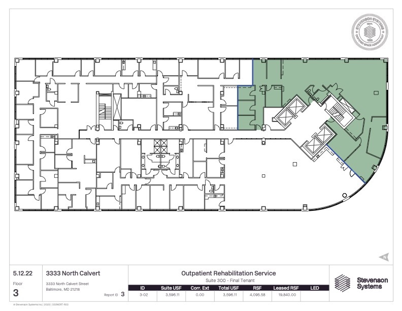 3333 N Calvert St, Baltimore, MD à louer Plan d’étage– Image 1 sur 1