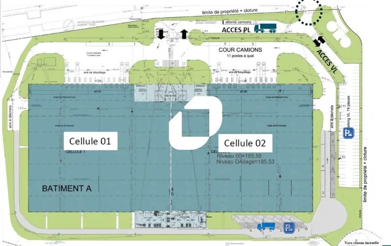 Industriel/Logistique dans Sevrey à louer - Plan de site – Image 2 sur 2