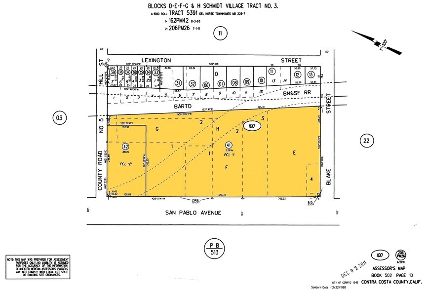 11430-11450 San Pablo Ave, El Cerrito, CA à louer - Plan cadastral – Image 2 sur 7