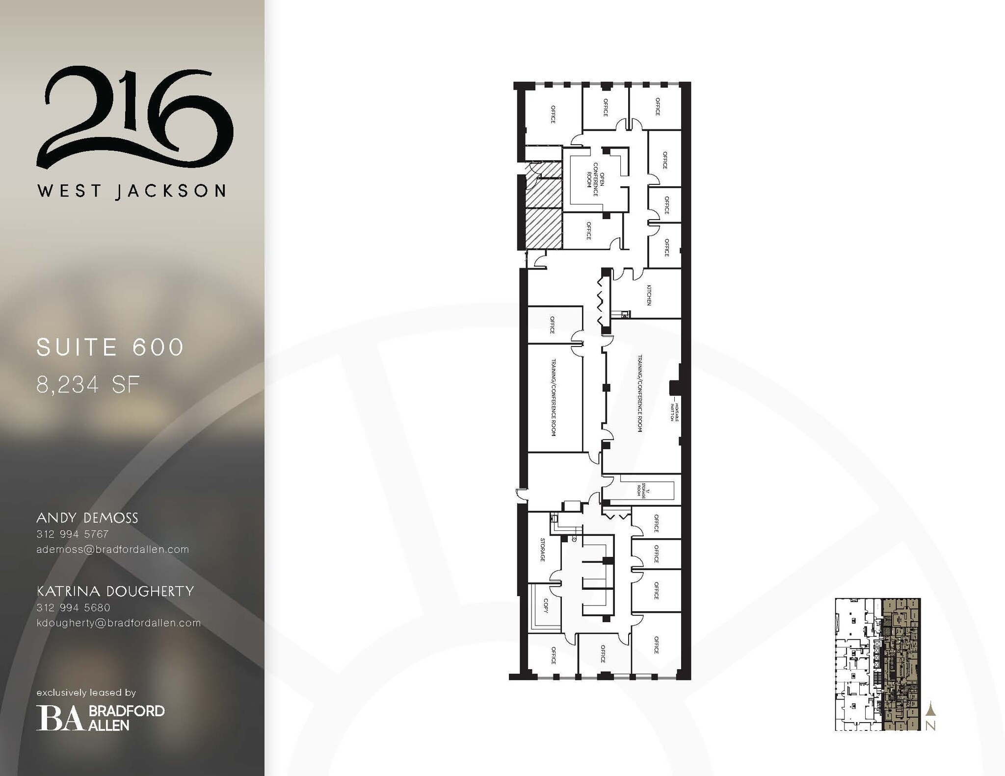 216 W Jackson Blvd, Chicago, IL à louer Plan d’étage– Image 1 sur 1