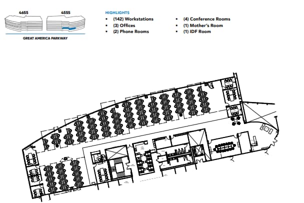 4655 Great America Pky, Santa Clara, CA à louer Plan d’étage– Image 1 sur 1