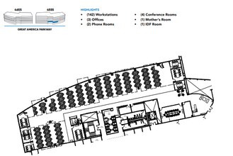 4655 Great America Pky, Santa Clara, CA à louer Plan d’étage– Image 1 sur 1
