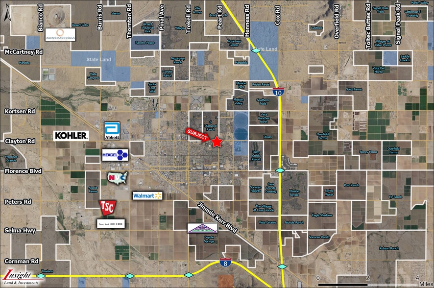 Cottonwood Ln & Peart Rd, Casa Grande, AZ à vendre - Aérien – Image 3 sur 5
