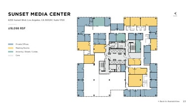 6255 W Sunset Blvd, Los Angeles, CA à louer Plan d’étage– Image 1 sur 1