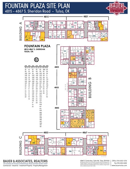 4815-4821 S Sheridan Rd, Tulsa, OK à louer - Plan de site – Image 3 sur 16