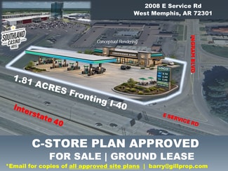 Plus de détails pour 2008 E North Svc Rd, West Memphis, AR - Terrain à vendre