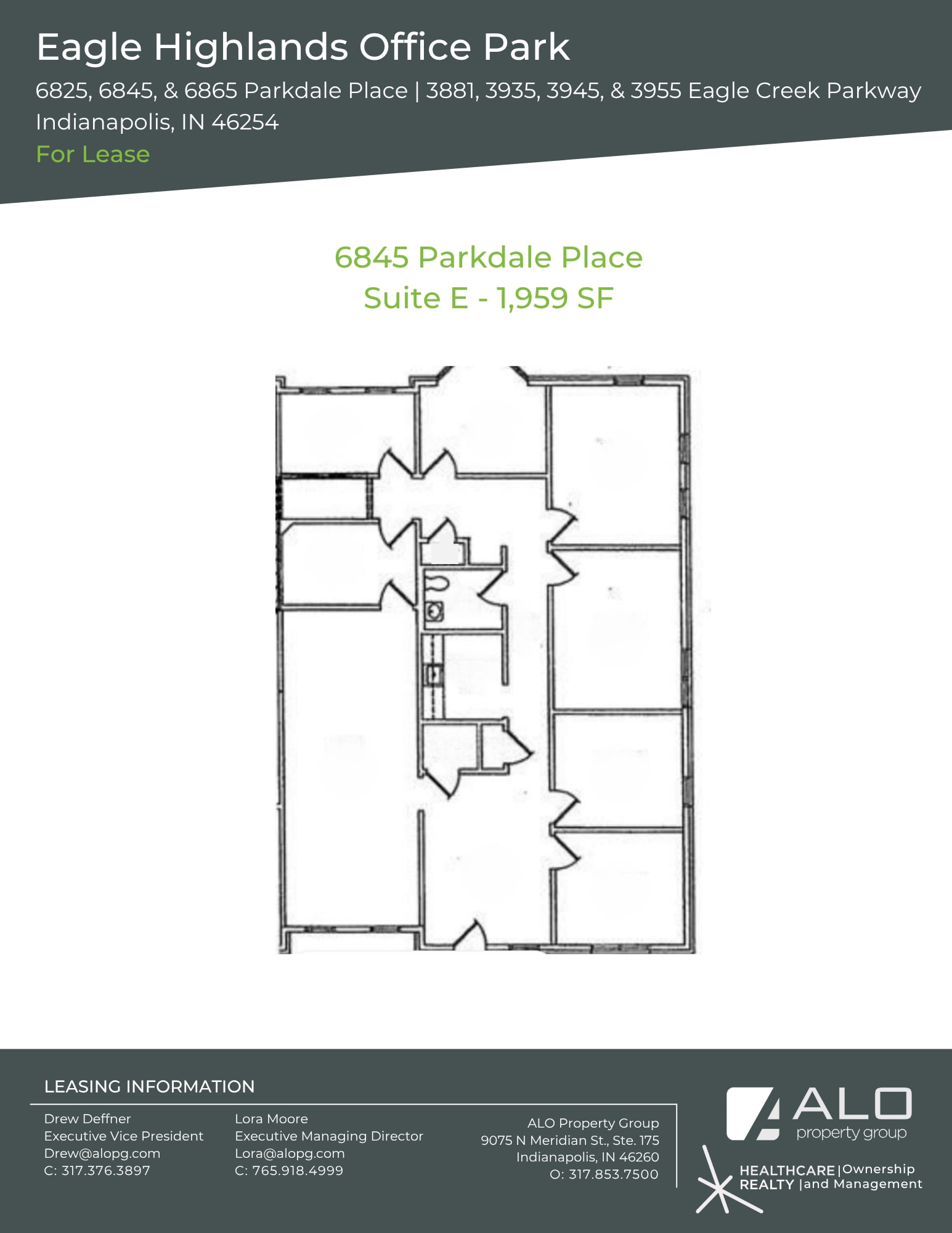 6825 Parkdale Pl, Indianapolis, IN à louer Plan d’étage– Image 1 sur 1