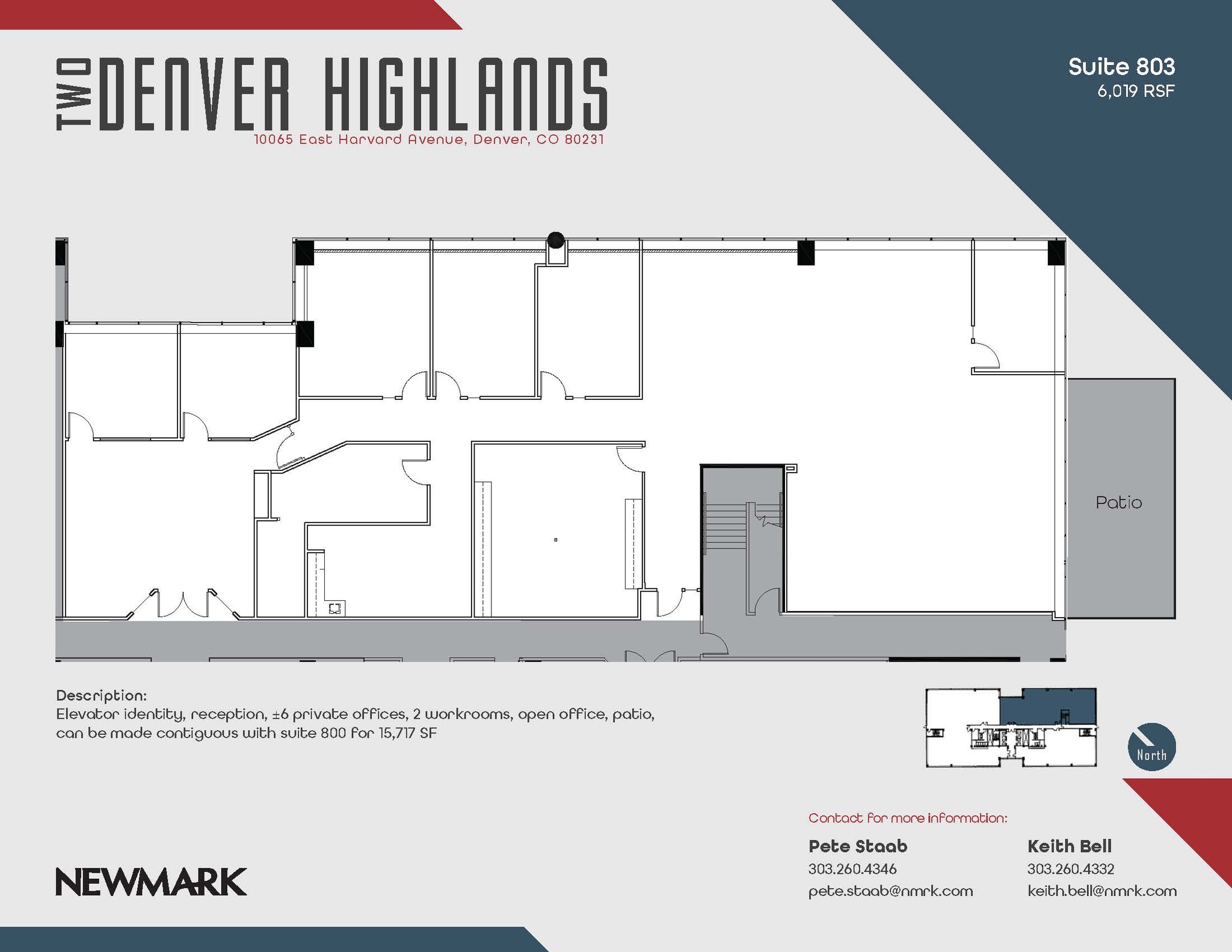 10375 E Harvard Ave, Denver, CO à louer Plan d’étage– Image 1 sur 1