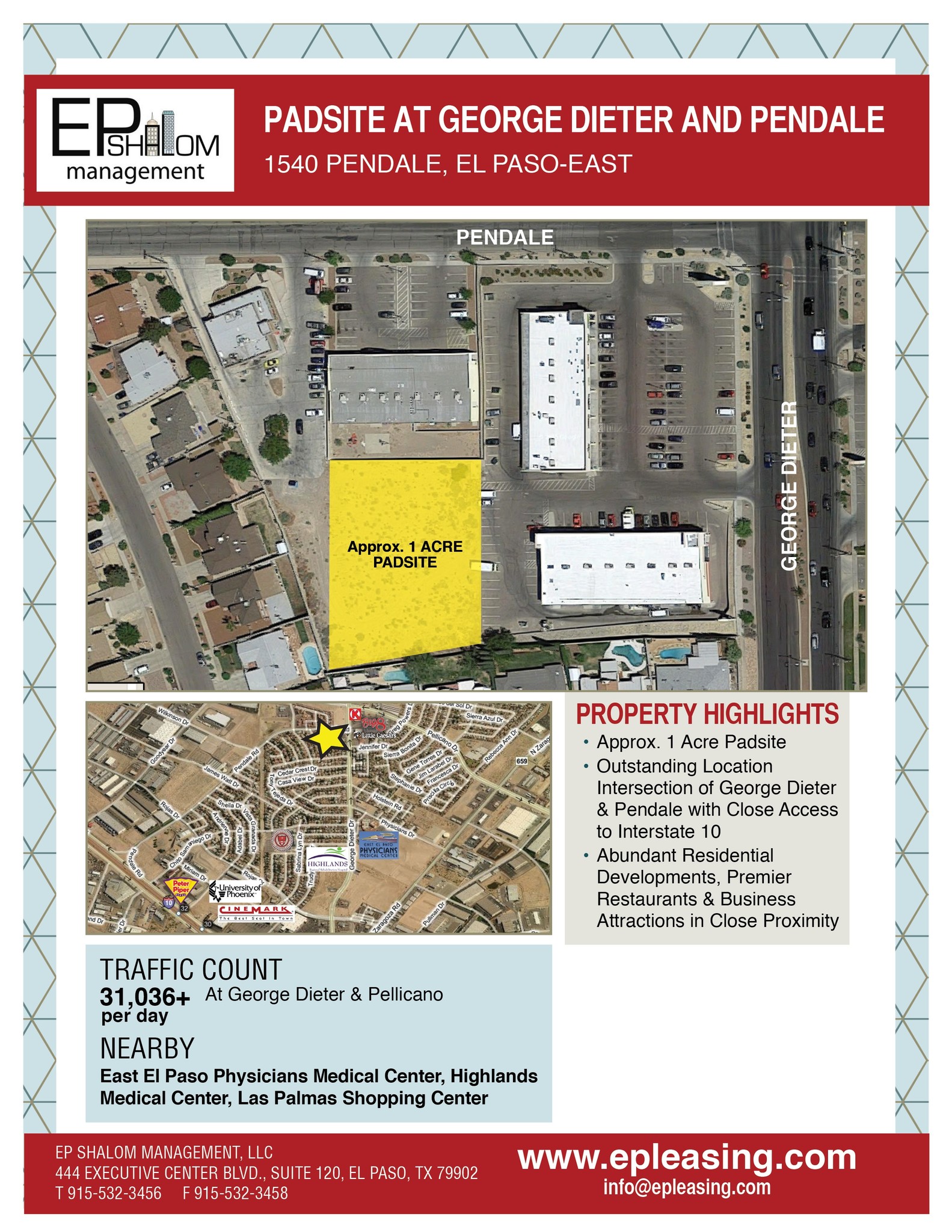 1540 Pendale Rd, El Paso, TX à vendre Aérien– Image 1 sur 9